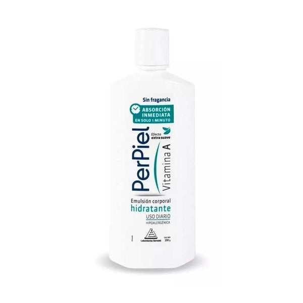 Perpiel Fragrance Free Body Emulsion (200G / 7.05Oz): Hypoallergenic, Natural Ingredients, Non-Greasy & Fast Absorbing