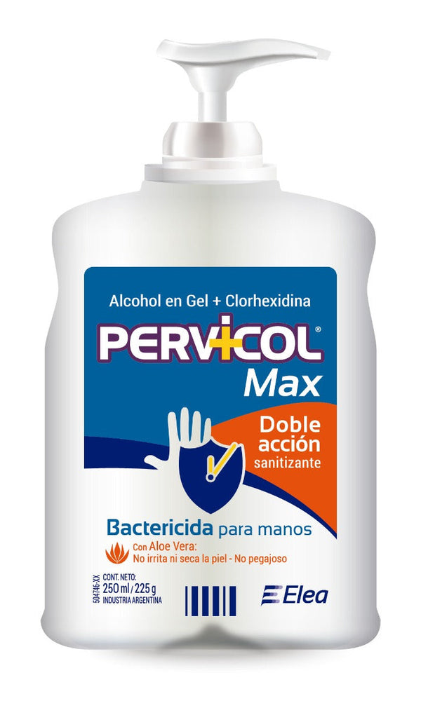 Pervicol Alcohol Gel Max X: Double Sanitizing Action for Long-Lasting Protection (250ml/8.45Fl Oz)