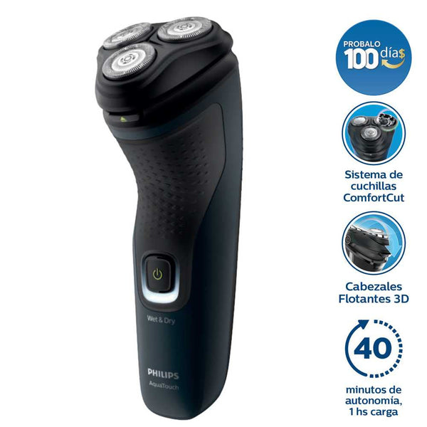 Philips Aquatouch S1121/41 Shaver with Travel Lock Feature for Safety