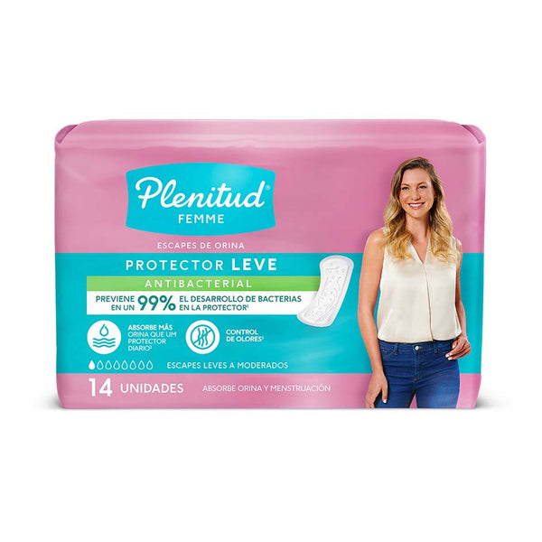 Plenitud Femme Leve Fullness Daily Protectors (14 Units): Lightweight, Breathable, Anti-Bacterial Protection