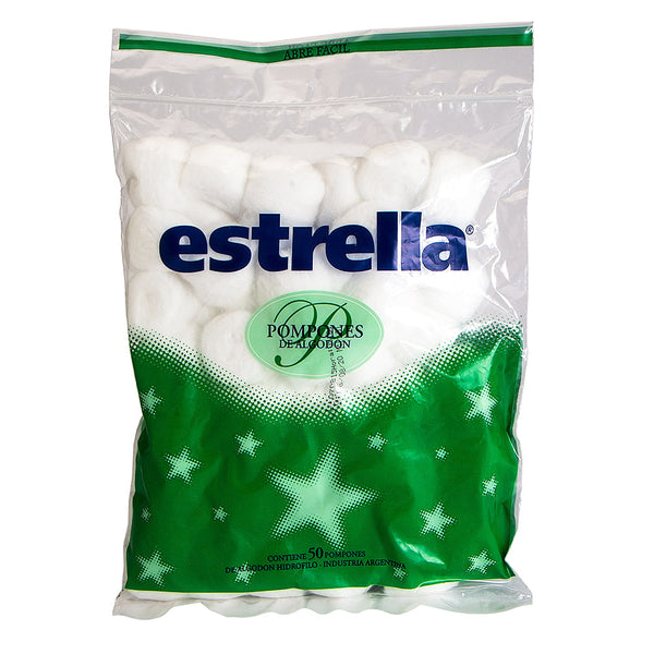 Premium Estrella Cotton Pom Poms - 100% Organic, Hypoallergenic, Non-Abrasive & Reusable