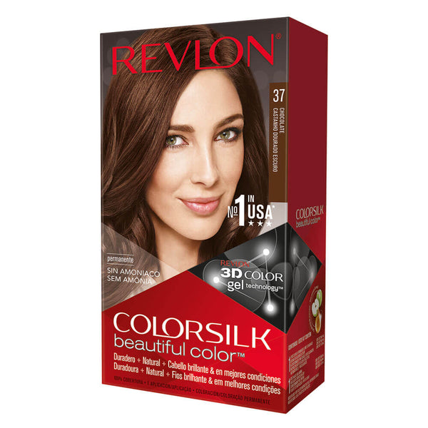 Revlon Colorsilk 3D Chocolate Colouring Kit: Ammonia Free Formula, UV Defense, Multi-Tone Color & More