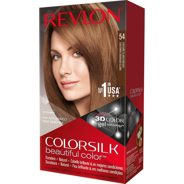 Revlon Colorsilk 3D Color Kit - Light Brown Gold for Natural-Looking High Dimensionality and Shine