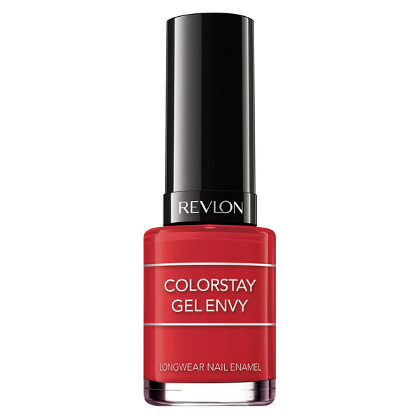Revlon Colorstay Gel Envy Longwear Nail Polish Enamel - Get All On Red 550 (11.70Ml/0.39Fl Oz) - Long Lasting, Chip-Resistant, High Shine Finish