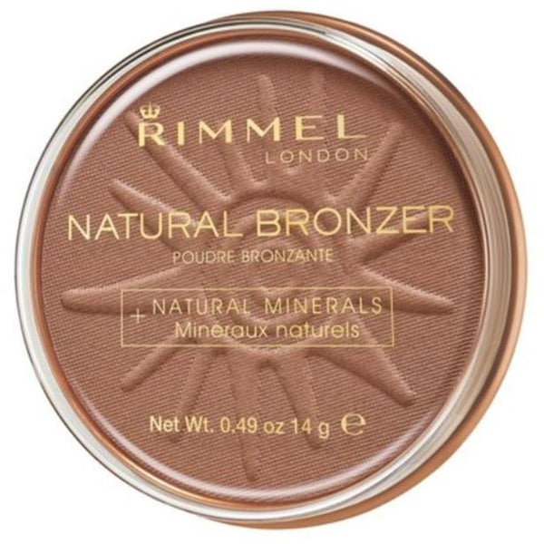 Rimmel Natural Bronzer Compact Powder 025 Glow: Velvety Texture, Long-Lasting 10 Hours, Non-Comedogenic & Hypoallergenic with SPF 15, Oil-Free, Lightweight & Easy to Blend 14Ml / 0.49Fl Oz