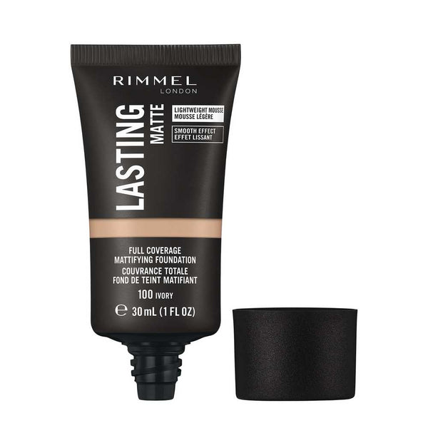 Rimmel Rim-Lasting Matte Fnd 100: Long-Lasting, Lightweight, Oil-Free Formula for Up to 12 Hours of Hydration and Comfort 30ml / 1.01fl oz