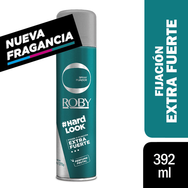 Roby Hard Look Extra Strong Fixative: Long-Lasting, Non-Sticky Formula for All Hair Types (390Ml / 13.18Fl Oz)