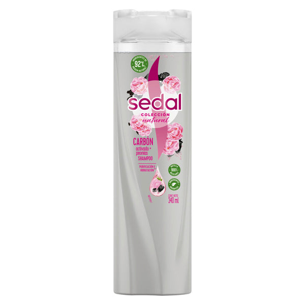 SEDAL Shampoo Activated Charcoal+Peonies 340ml/11.49fl oz
