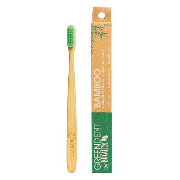 Tac Green Dent Bamboo Toothbrush - Eco-Friendly, Sustainable, Ergonomic, Hygienic & Vegan Friendly