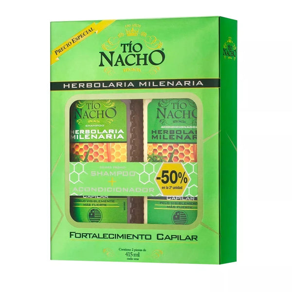 Tio Nacho Shampoo + Herbal Conditioner - Revitalize, Moisturize & Strengthen Hair for All Hair Types - 415ml/14.03 Fl Oz