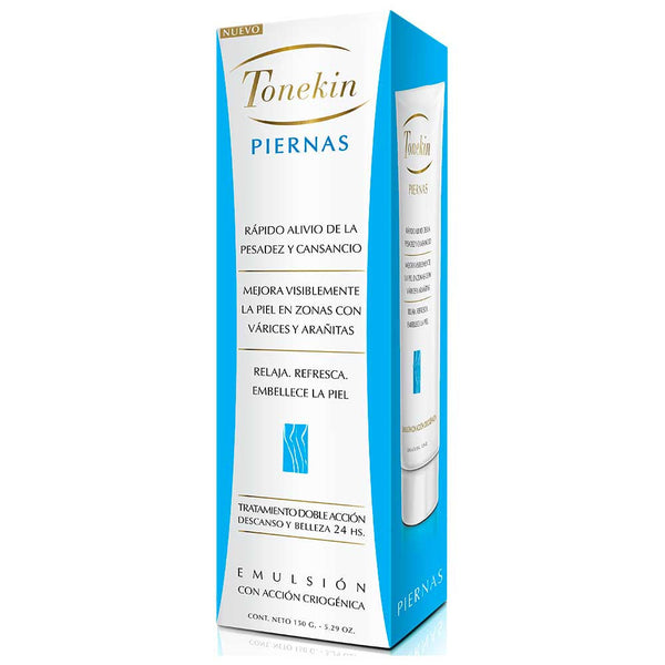Tonekin Emulsion for Legs: Double Action Rest and Beauty with Natural Extracts, Vitamin E and Omega 3 (150G/5.29 OZ)