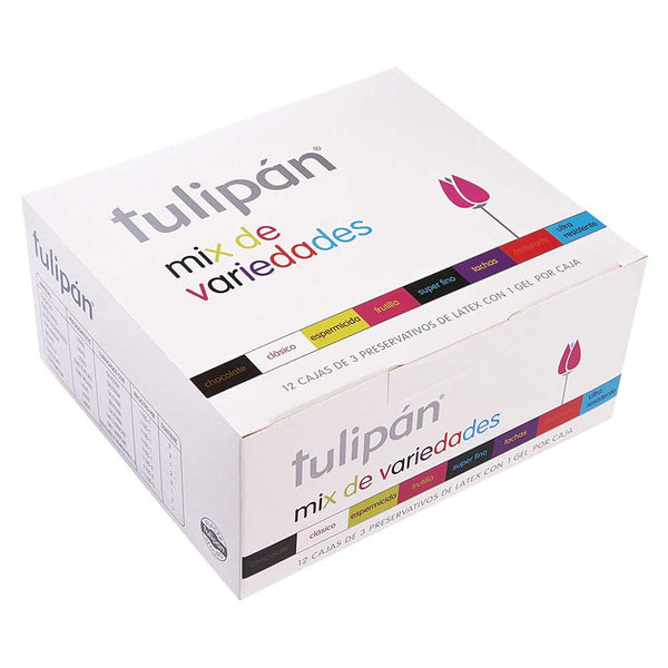 Tulipan Variety Mix Latex Condom Box (12 Units): High Quality, Comfort & Protection at an Economical Price