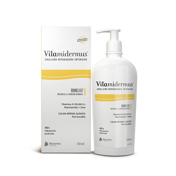 Vitamidermus Intensive Repair Emulsion (250Ml/8.45Fl Oz): 48h of Deep Hydration, Strengthens Barrier Function, Balances pH & More