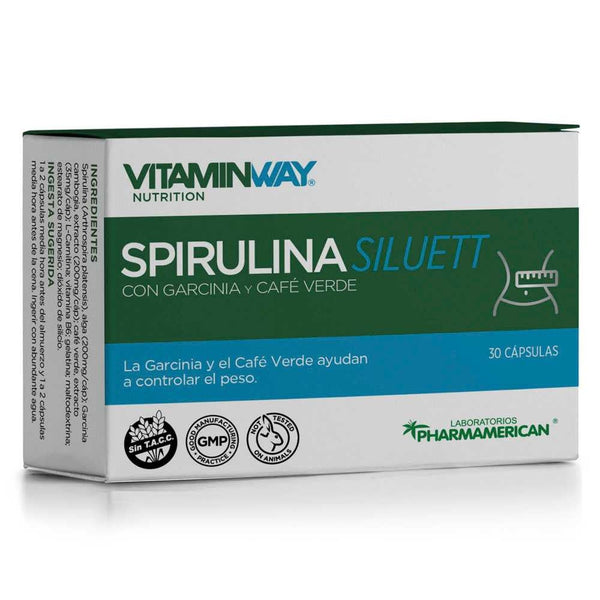 Vitamin Way Spirulina Siluett Dietary Supplement (30 Tablets) - Gluten Free, No TACC, Vegetarian, GMP Certified